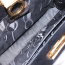 Salvatore Ferragamo Gancini Chain Shoulder Bag Leather Black Gold Auth 136121-10