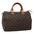 LOUIS VUITTON Monogram Speedy 30 Hand Bag M41526 LV Auth 136133-1