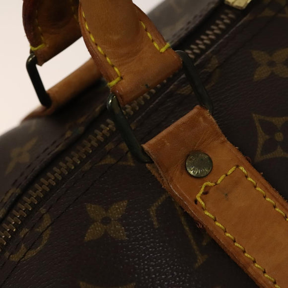 LOUIS VUITTON Monogram Keepall Bandouliere 55 Boston Bag M41414 LV Auth 136135