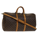 LOUIS VUITTON Monogram Keepall Bandouliere 55 Boston Bag M41414 LV Auth 136135-1