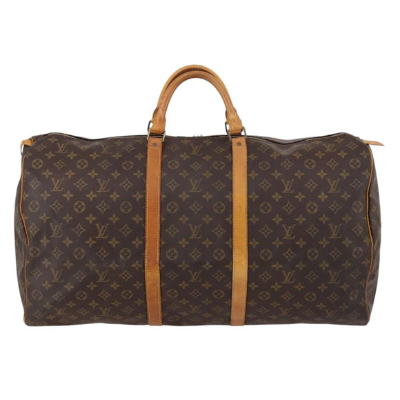 LOUIS VUITTON Monogram Keepall 60 Boston Bag M41422 LV Auth 136139