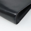 GUCCI Shoulder Bag Leather Navy Gold Auth 136145-15