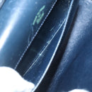 GUCCI Shoulder Bag Leather Navy Gold Auth 136145-11