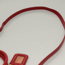 PRADA Hand Bag Safiano leather 2way Red Gold Auth 136147-16