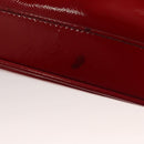 PRADA Hand Bag Safiano leather 2way Red Gold Auth 136147-9