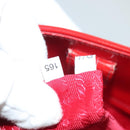 PRADA Hand Bag Safiano leather 2way Red Gold Auth 136147-12