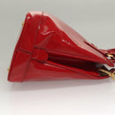 PRADA Hand Bag Safiano leather 2way Red Gold Auth 136147-3