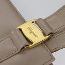 Salvatore Ferragamo Vala Hand Bag Leather 2way Pink Gold Auth 136148-10