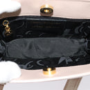 Salvatore Ferragamo Vala Hand Bag Leather 2way Pink Gold Auth 136148-11