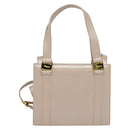 Salvatore Ferragamo Vala Hand Bag Leather 2way Pink Gold Auth 136148-13