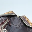 FENDI Zucchino Canvas Hand Bag Gold Brown Auth 136150-19