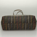 FENDI Zucca Canvas Tote Bag Brown Black Auth 136151-6