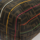 FENDI Zucca Canvas Tote Bag Brown Black Auth 136151-15