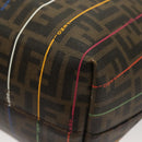 FENDI Zucca Canvas Tote Bag Brown Black Auth 136151-17