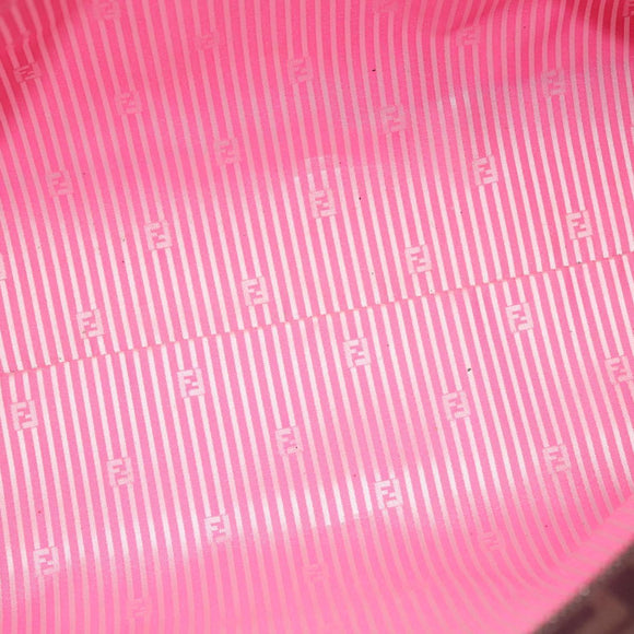 FENDI Zucca Canvas Tote Bag Brown Black Auth 136151