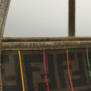 FENDI Zucca Canvas Tote Bag Brown Black Auth 136151-3