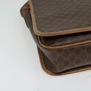 CELINE Macadam Canvas Shoulder Bag PVC Leather Brown Gold Auth 136153-10