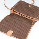 CELINE Macadam Canvas Shoulder Bag PVC Leather Brown Gold Auth 136153-15