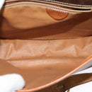 CELINE Macadam Canvas Shoulder Bag PVC Leather Brown Gold Auth 136153-17