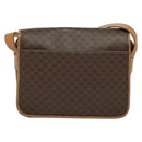 CELINE Macadam Canvas Shoulder Bag PVC Leather Brown Gold Auth 136153-3