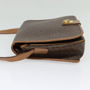 CELINE Macadam Canvas Shoulder Bag PVC Leather Brown Gold Auth 136153-4