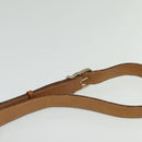 CELINE Macadam Canvas Shoulder Bag PVC Leather Brown Gold Auth 136153-8