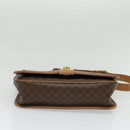 CELINE Macadam Canvas Shoulder Bag PVC Leather Brown Gold Auth 136153-9