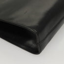 Salvatore Ferragamo Chain Shoulder Bag Leather Black Gold Auth 136157-14