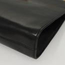 Salvatore Ferragamo Chain Shoulder Bag Leather Black Gold Auth 136157-15