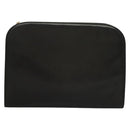 Salvatore Ferragamo Chain Shoulder Bag Leather Black Gold Auth 136157-2