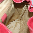 GUCCI Bamboo Backpack Suede Red Gold 003 2058 0016 Auth 136160-20