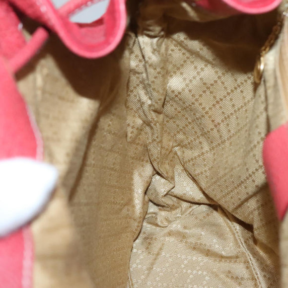 GUCCI Bamboo Backpack Suede Red Gold 003 2058 0016 Auth 136160