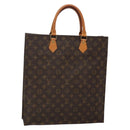 LOUIS VUITTON Monogram Sac Plat Hand Bag M51140 LV Auth 136168-1