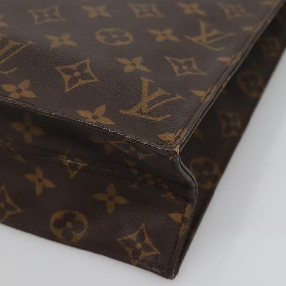 LOUIS VUITTON Monogram Sac Plat Hand Bag M51140 LV Auth 136168
