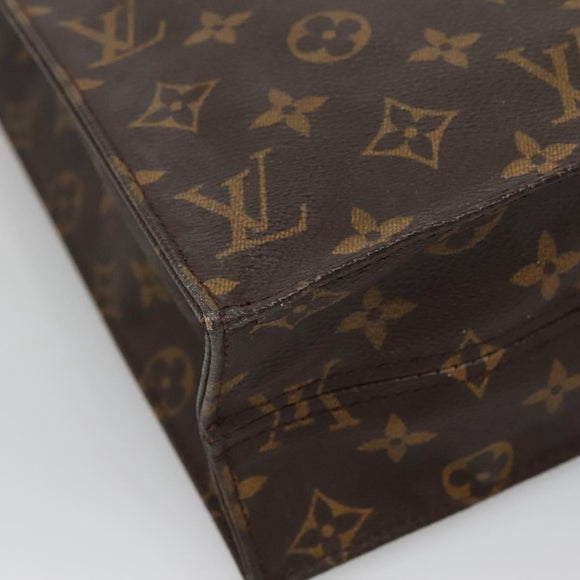 LOUIS VUITTON Monogram Sac Plat Hand Bag M51140 LV Auth 136168