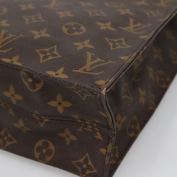 LOUIS VUITTON Monogram Sac Plat Hand Bag M51140 LV Auth 136168