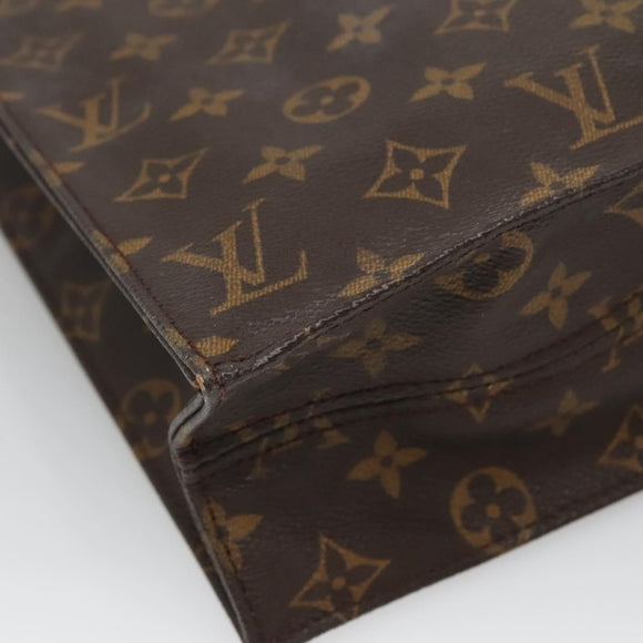 LOUIS VUITTON Monogram Sac Plat Hand Bag M51140 LV Auth 136168