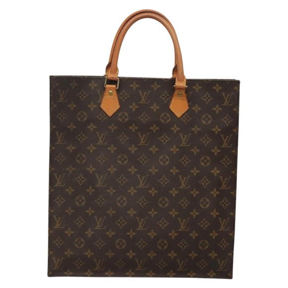 LOUIS VUITTON Monogram Sac Plat Hand Bag M51140 LV Auth 136168