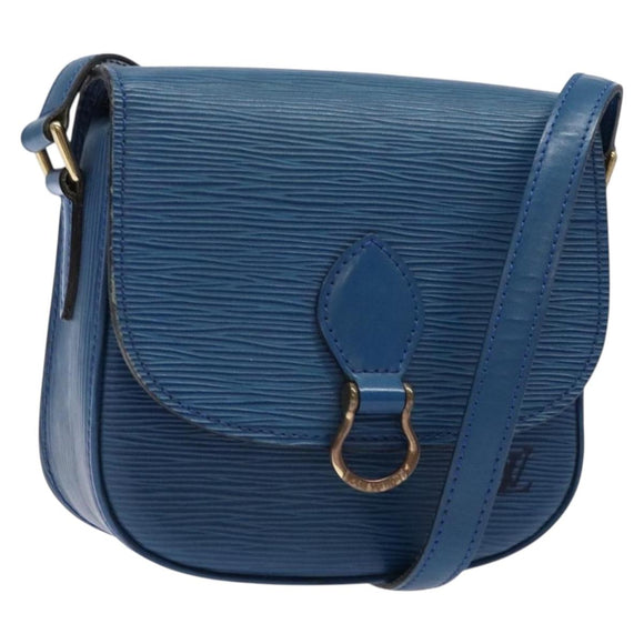 LOUIS VUITTON Epi Saint Cloud PM Shoulder Bag Blue M52195 LV Auth 136174