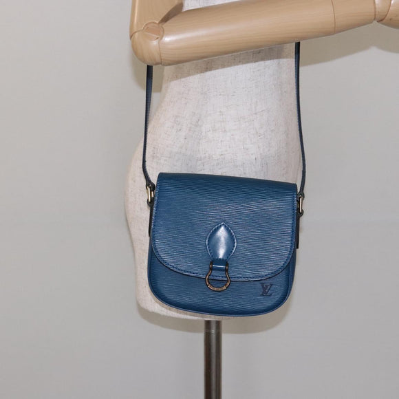 LOUIS VUITTON Epi Saint Cloud PM Shoulder Bag Blue M52195 LV Auth 136174