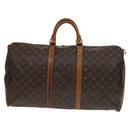 LOUIS VUITTON Monogram Keepall 55 Boston Bag M41424 LV Auth 136180-13