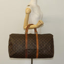 LOUIS VUITTON Monogram Keepall 55 Boston Bag M41424 LV Auth 136180-21