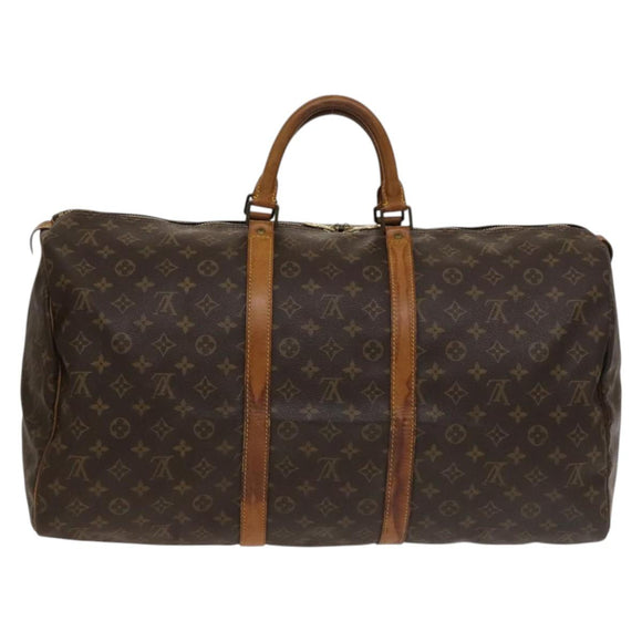 LOUIS VUITTON Monogram Keepall 55 Boston Bag M41424 LV Auth 136180