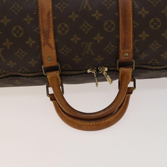 LOUIS VUITTON Monogram Keepall 55 Boston Bag M41424 LV Auth 136180