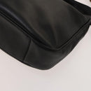 GUCCI Bamboo Shoulder Bag Leather 2way Black Gold 001 1781 1638 Auth 136183-9