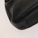 GUCCI Bamboo Shoulder Bag Leather 2way Black Gold 001 1781 1638 Auth 136183-16