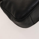 GUCCI Bamboo Shoulder Bag Leather 2way Black Gold 001 1781 1638 Auth 136183-18