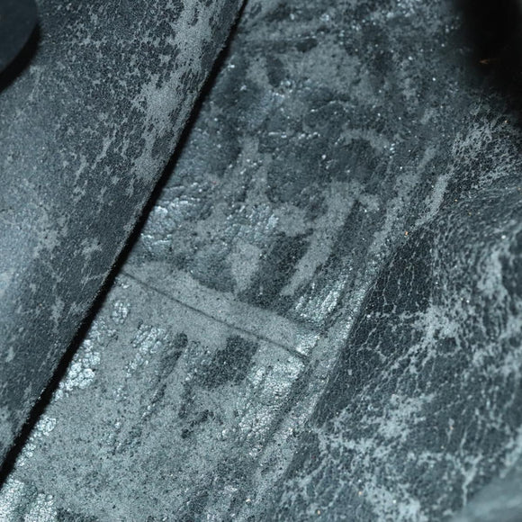 GUCCI Bamboo Shoulder Bag Leather 2way Black Gold 001 1781 1638 Auth 136183