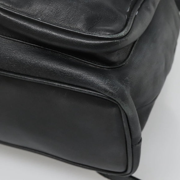 GUCCI Bamboo Backpack Leather Black Gold 003 2058 0016 Auth 136184