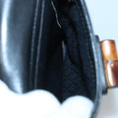 GUCCI Bamboo Backpack Leather Black Gold 003 2058 0016 Auth 136184-24